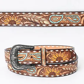 Joes Creek Hand Tooled Leather Belt