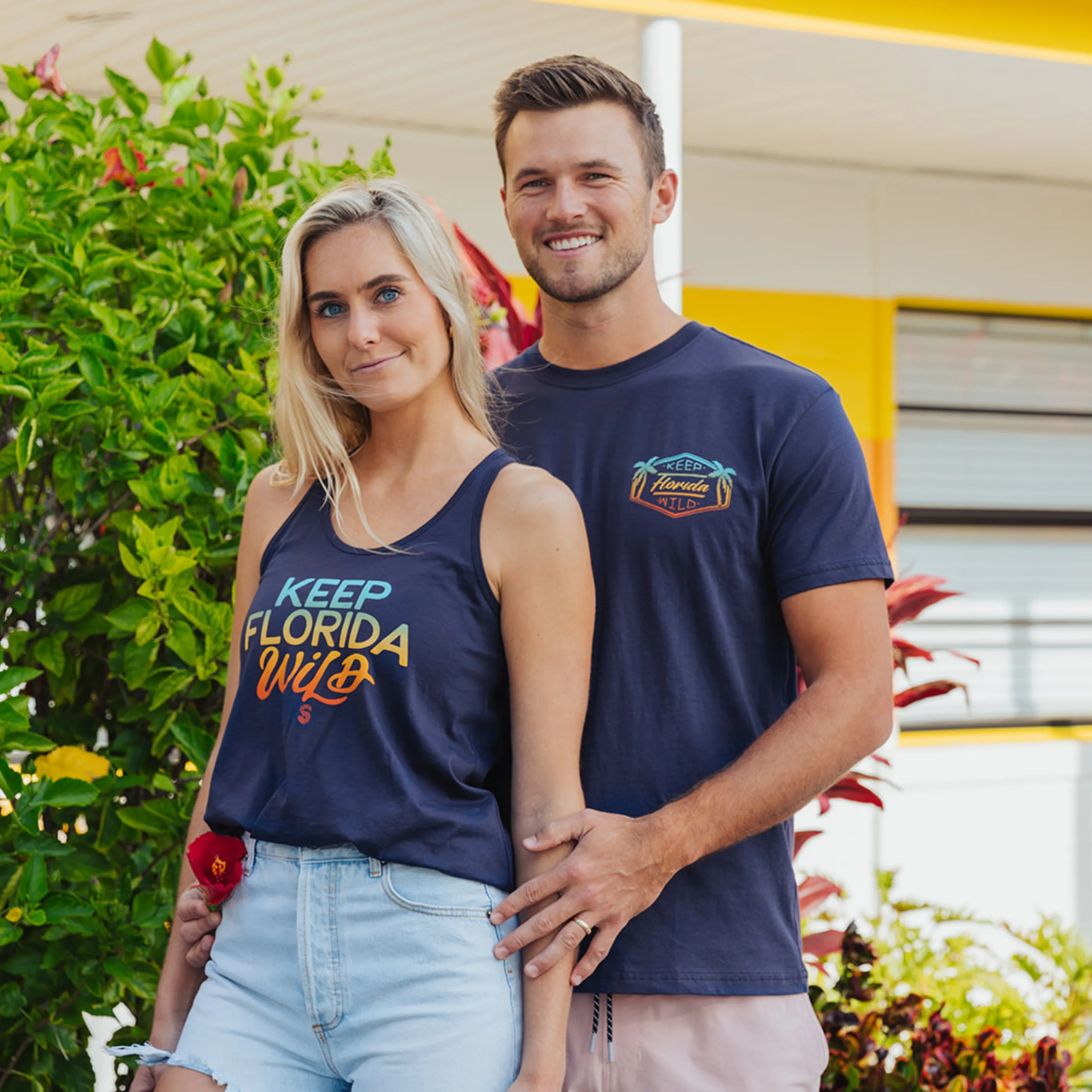 KEEP FL WILD FLOWY TANK - NAVY