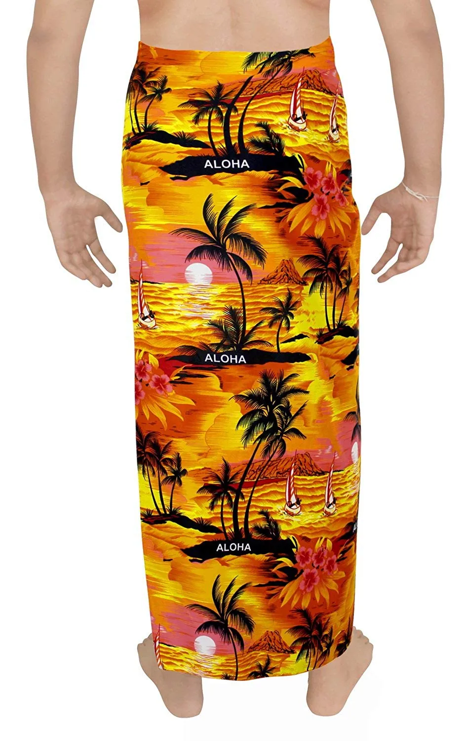 LA LEELA Bathing Suit Swimwear Swimsuit Sarong Wrap Cover ups Plain Beachwear Mens