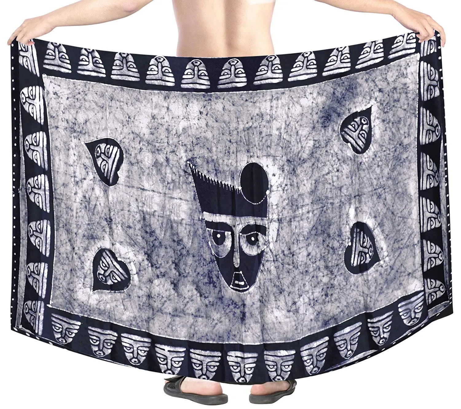 LA LEELA Beach Towel Swim Batik Beach Wear Mens Sarong Pareo Cover ups Wrap Bathing Suit