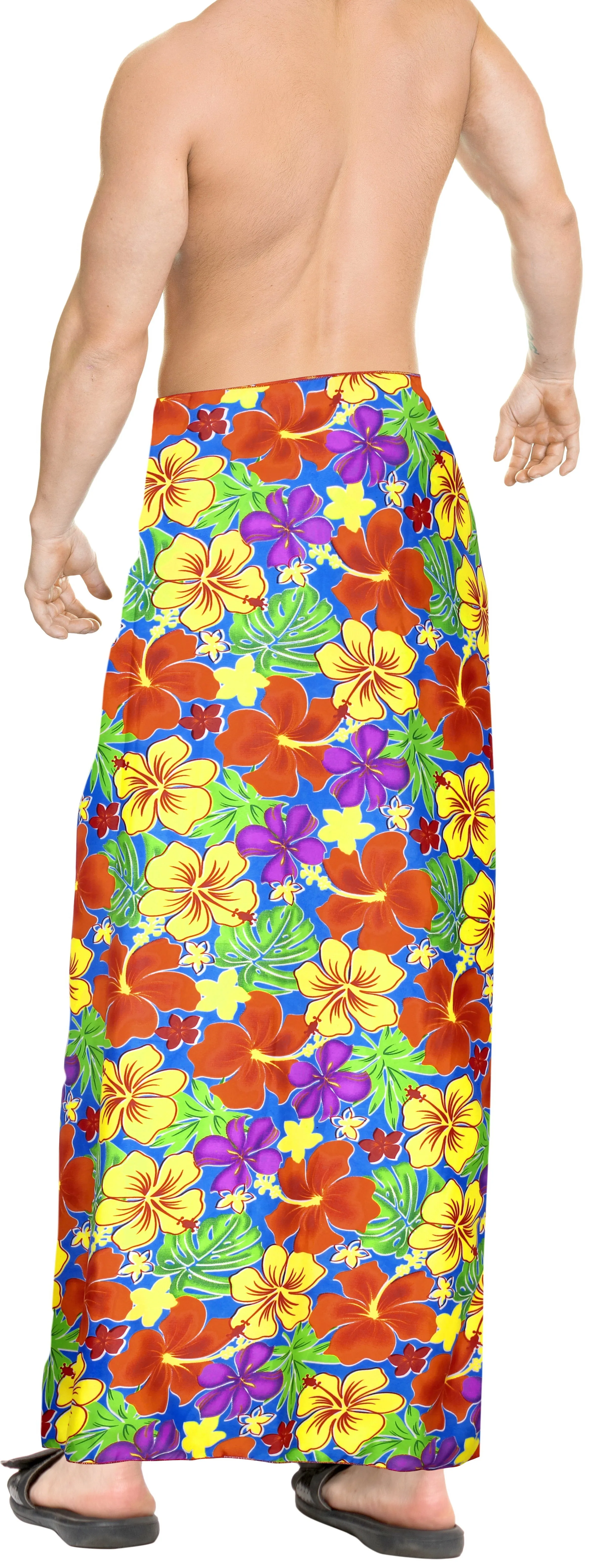 LA LEELA Men Swimwear Cover Up Beach Sarong Swimsuit Wrap 72"x42" Turquoise U309 910755