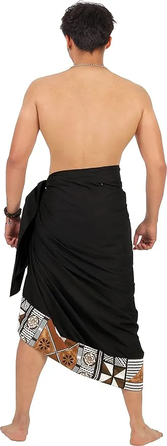 LA LEELA Men's Swimwear Cover Up Hawaiian Luau Theme Pareo Sarong