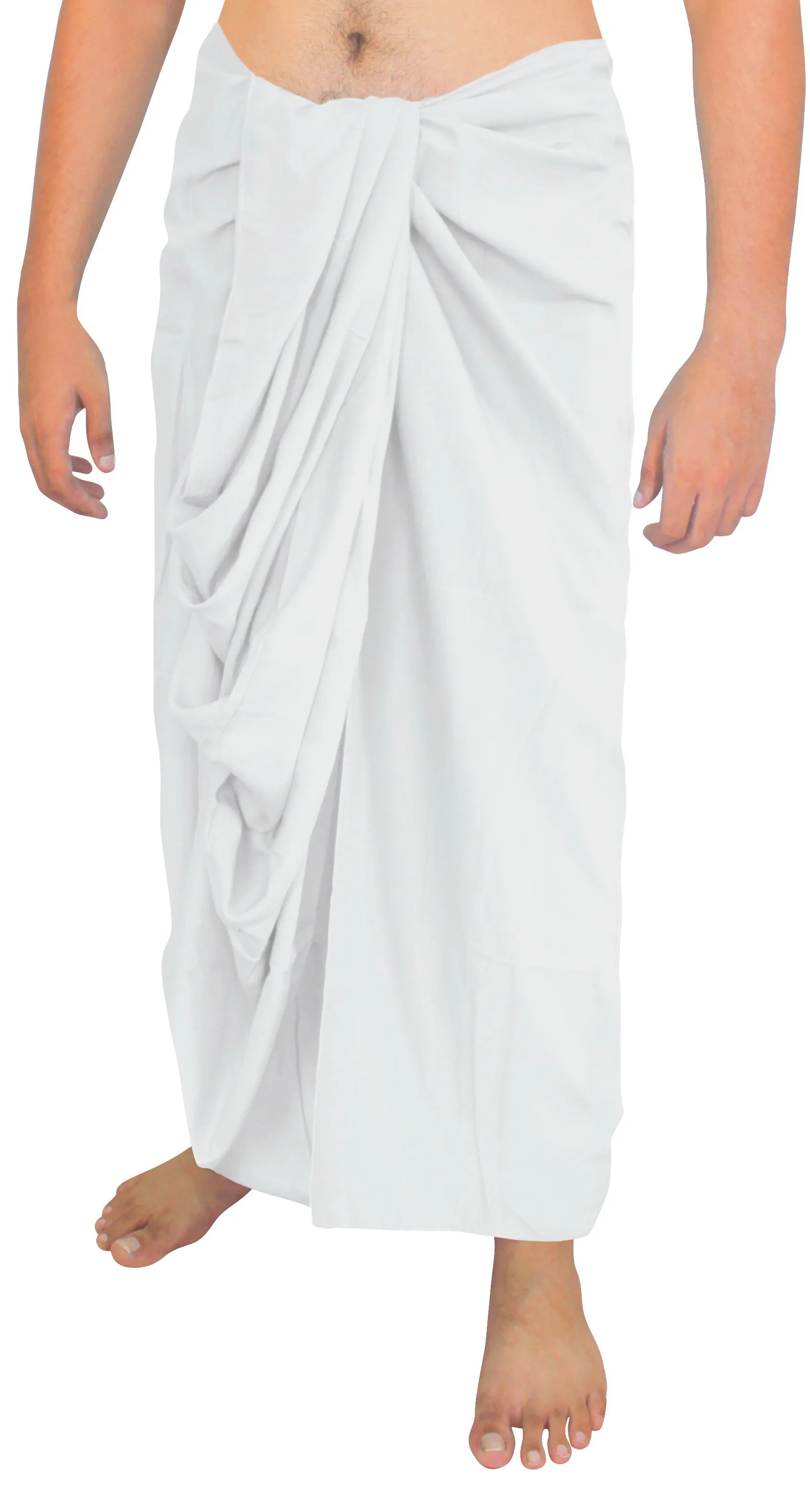 LA LEELA Rayon Solid Casual Bathing Beach Swimsuit Mens Wrap 78"X39" White 6287 123670