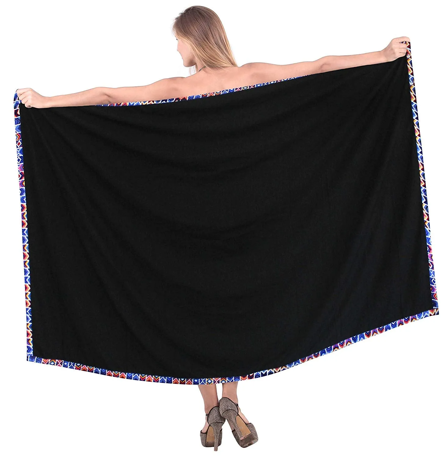 LA LEELA Women's Bikini Wrap Cover up Swimsuit Sarong Dress Solid ONE Size