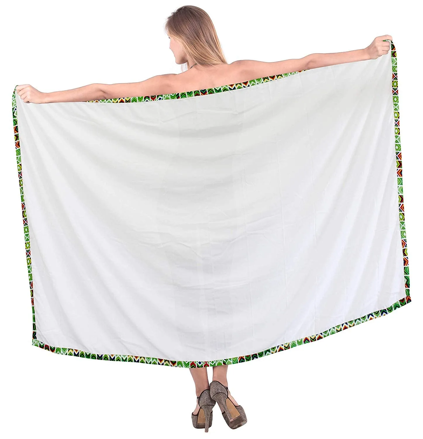 LA LEELA Women's Bikini Wrap Cover up Swimsuit Sarong Dress Solid ONE Size