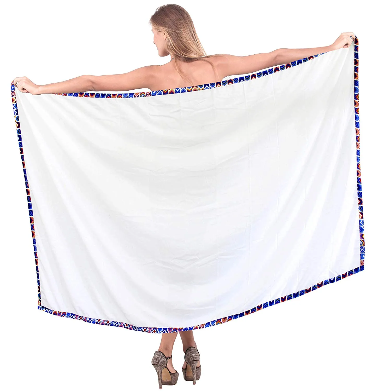 LA LEELA Women's Bikini Wrap Cover up Swimsuit Sarong Dress Solid ONE Size