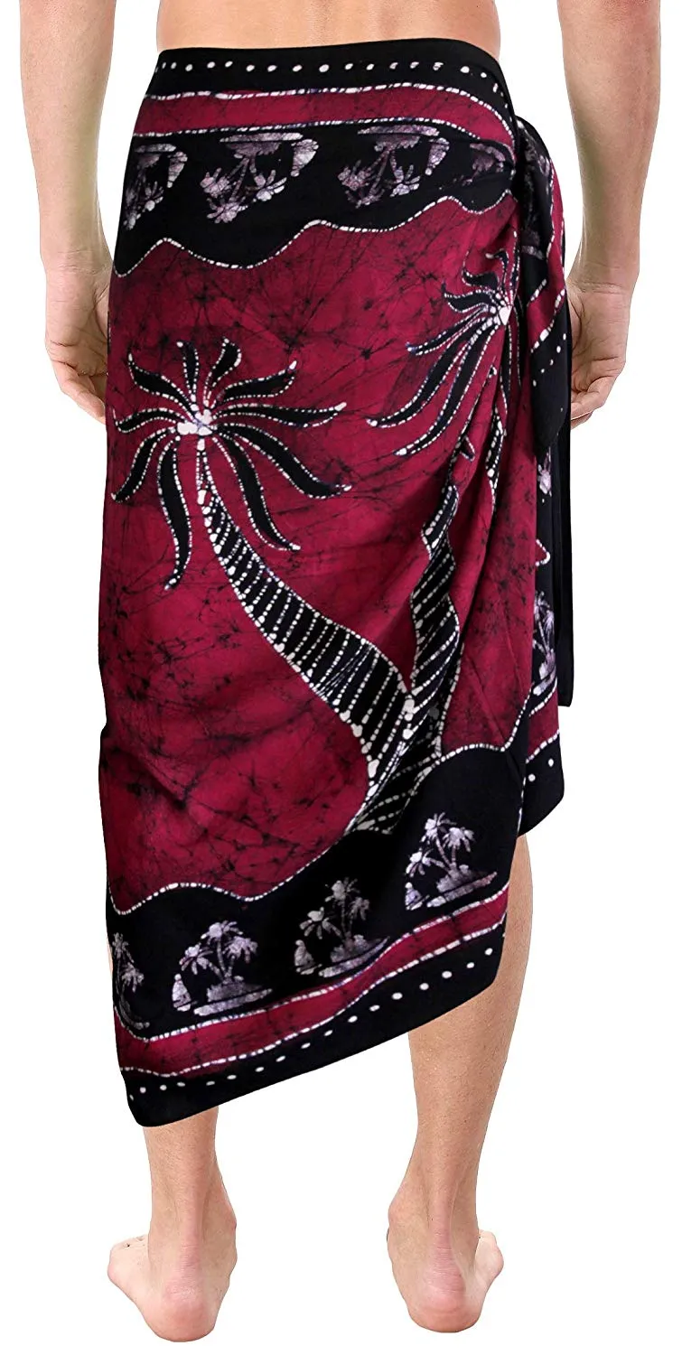 LA LEELA Wrap Bathing Suit Beach Towel Swim Batik Beach Wear Mens Sarong Pareo Cover ups