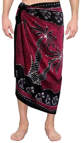 LA LEELA Wrap Bathing Suit Beach Towel Swim Batik Beach Wear Mens Sarong Pareo Cover ups