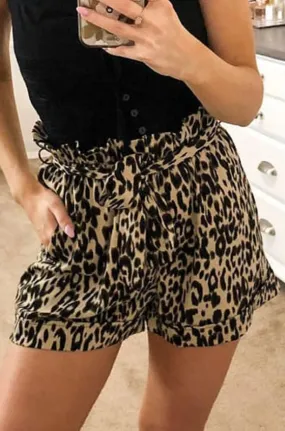 Leopard Print Casual Summer Shorts