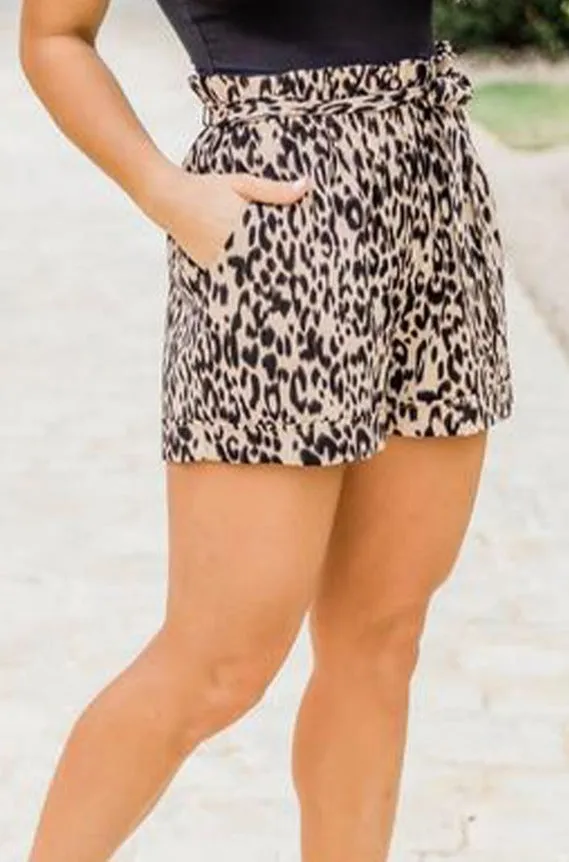 Leopard Print Casual Summer Shorts