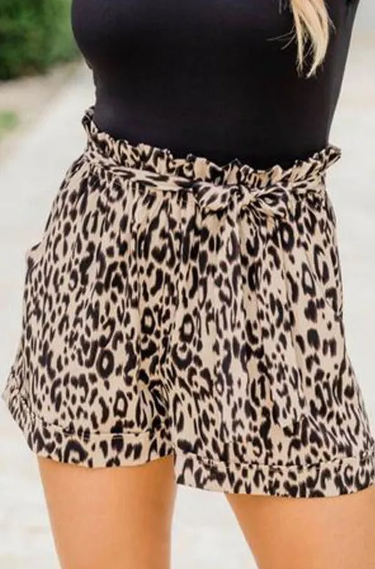 Leopard Print Casual Summer Shorts
