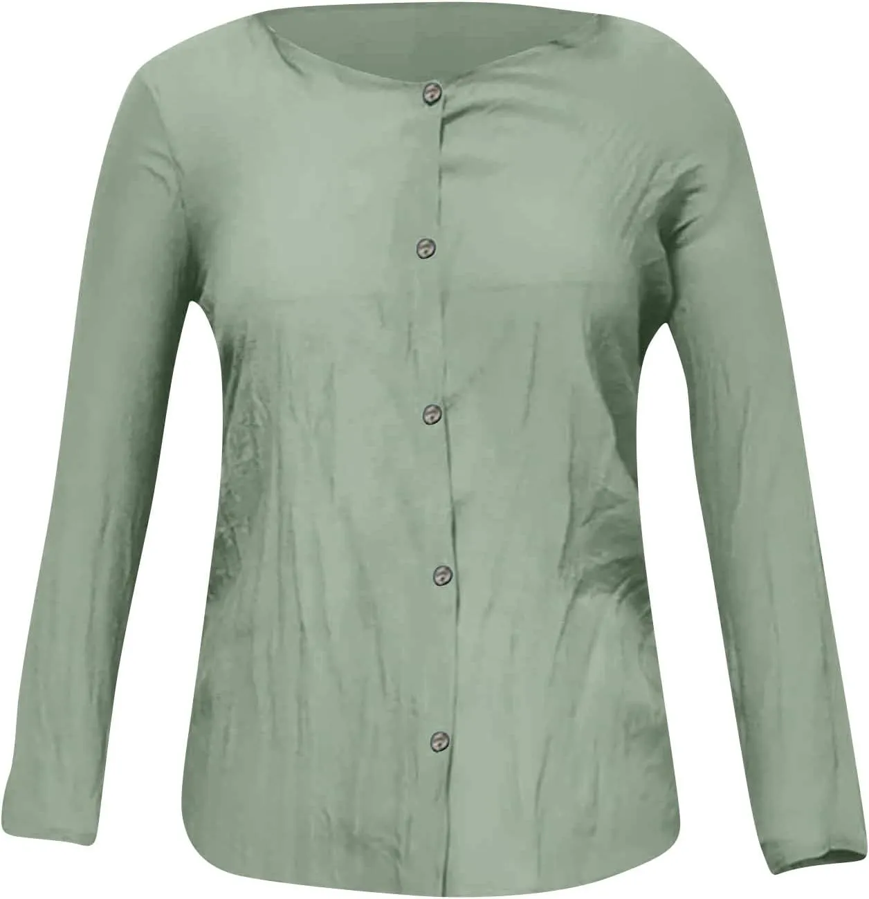 Linen Button Down Shirt Women V Neck 3/4 Sleeve Tops Summer Work Boho Plus Size Tunics Elegant Dressy Casual Blouses
