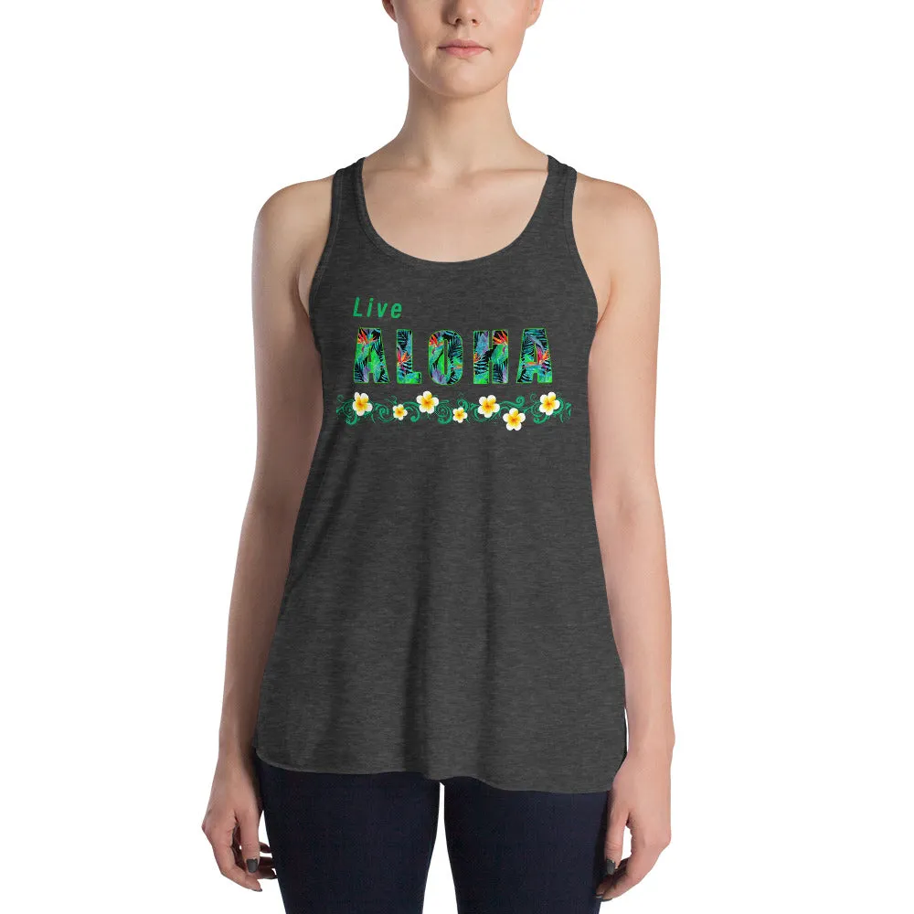 Live Aloha Women's Flowy Racerback Tank