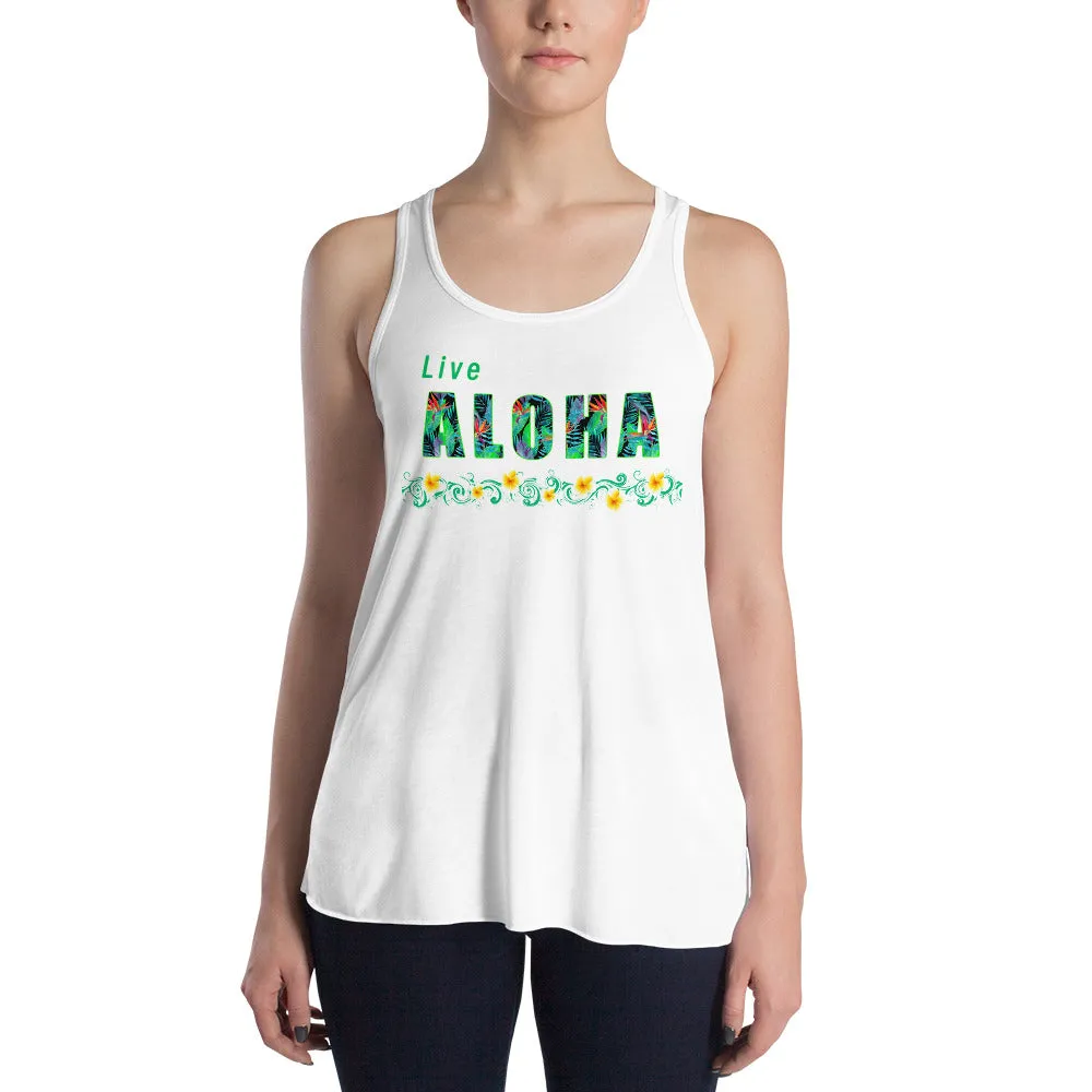 Live Aloha Women's Flowy Racerback Tank