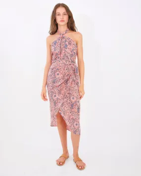 Mai Sarong Skirt - Pink-Blue Floral by Desert Queen