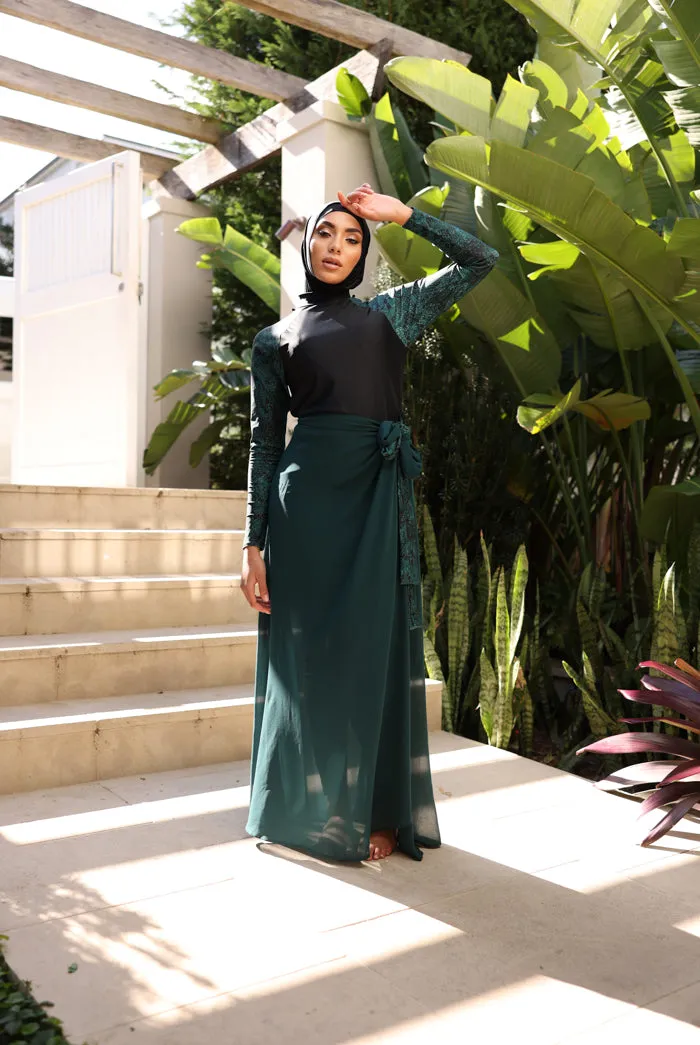 Maxi Chiffon Sarong - Emerald