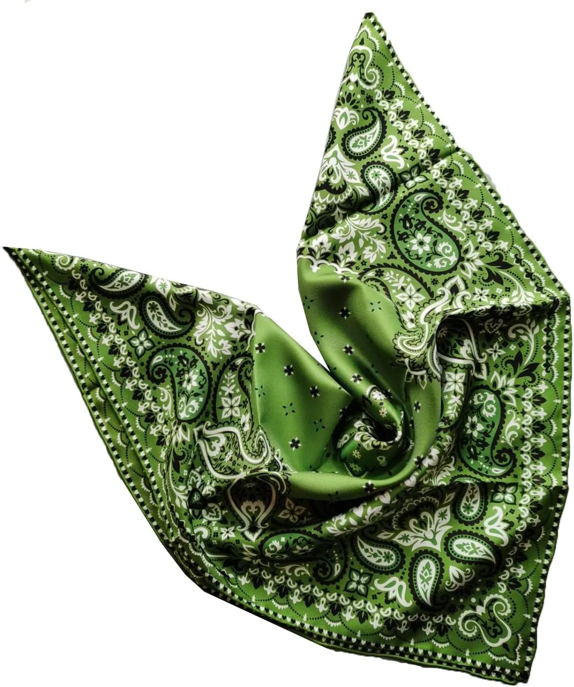 Men 100 Silk Square Scarf 26"x26" Neck Scarves Wrap Business Casual Breathable Lightweight Paisley