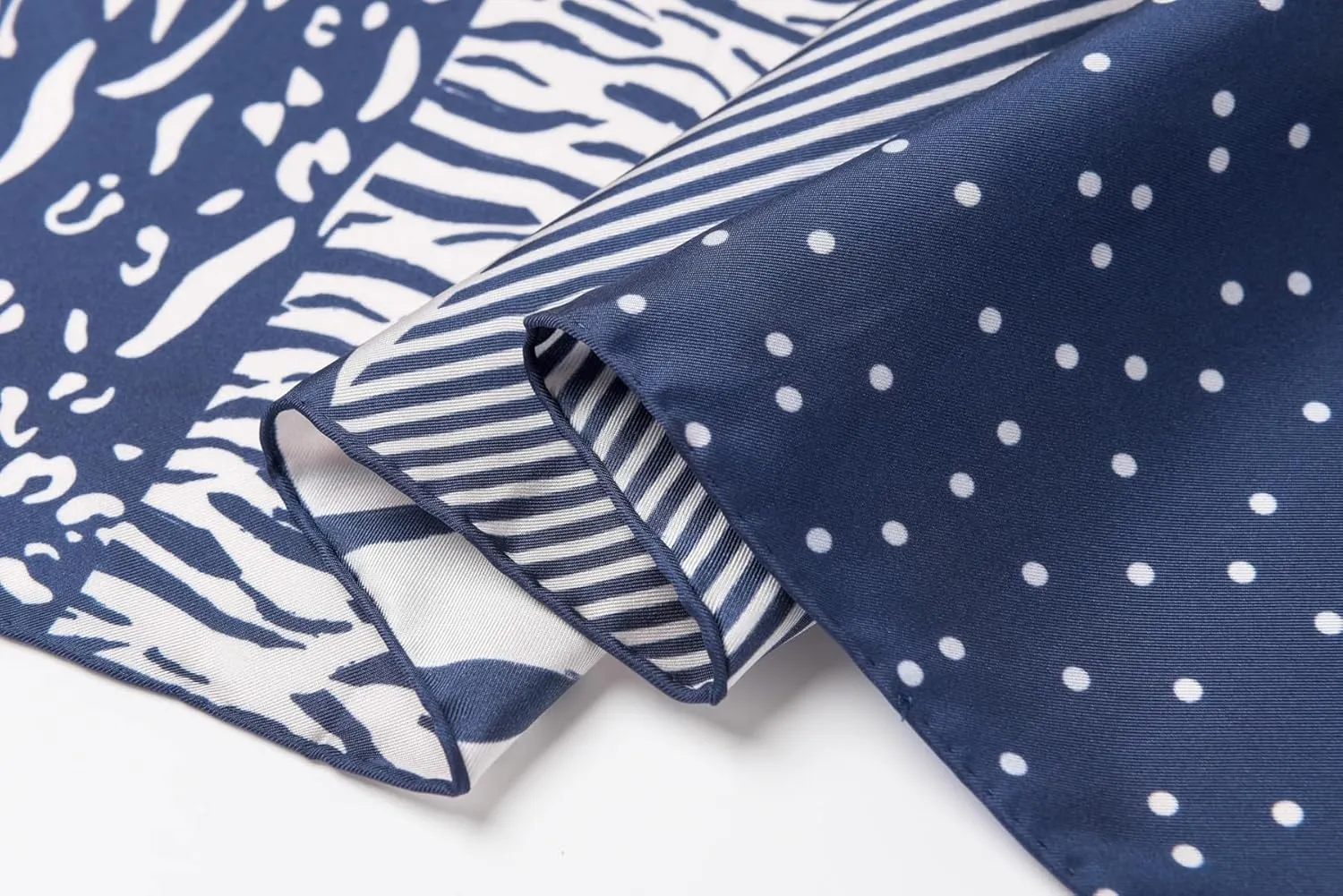 Men 100 Silk Twill Square Scarf 26"x26" Neck Scarves Wrap Business Casual Breathable Lightweight