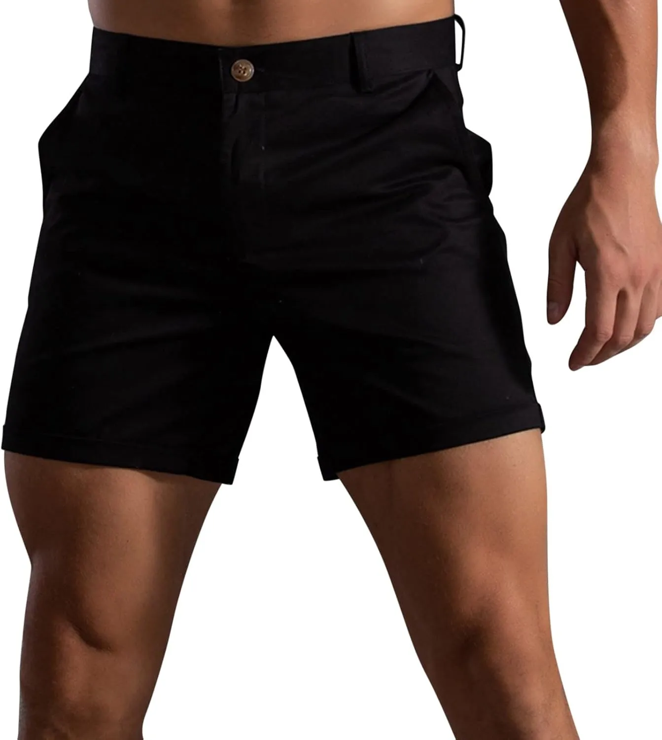 Mens 2024 Summer Casual Shorts Plus Size Stylish Chino Short Pants Casual Sports Running Straight Shorts Beach Work Shorts