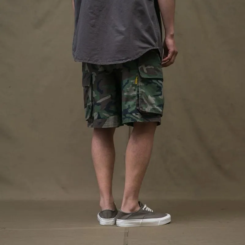 Men's Casual Cargo Shorts With Camouflage Print