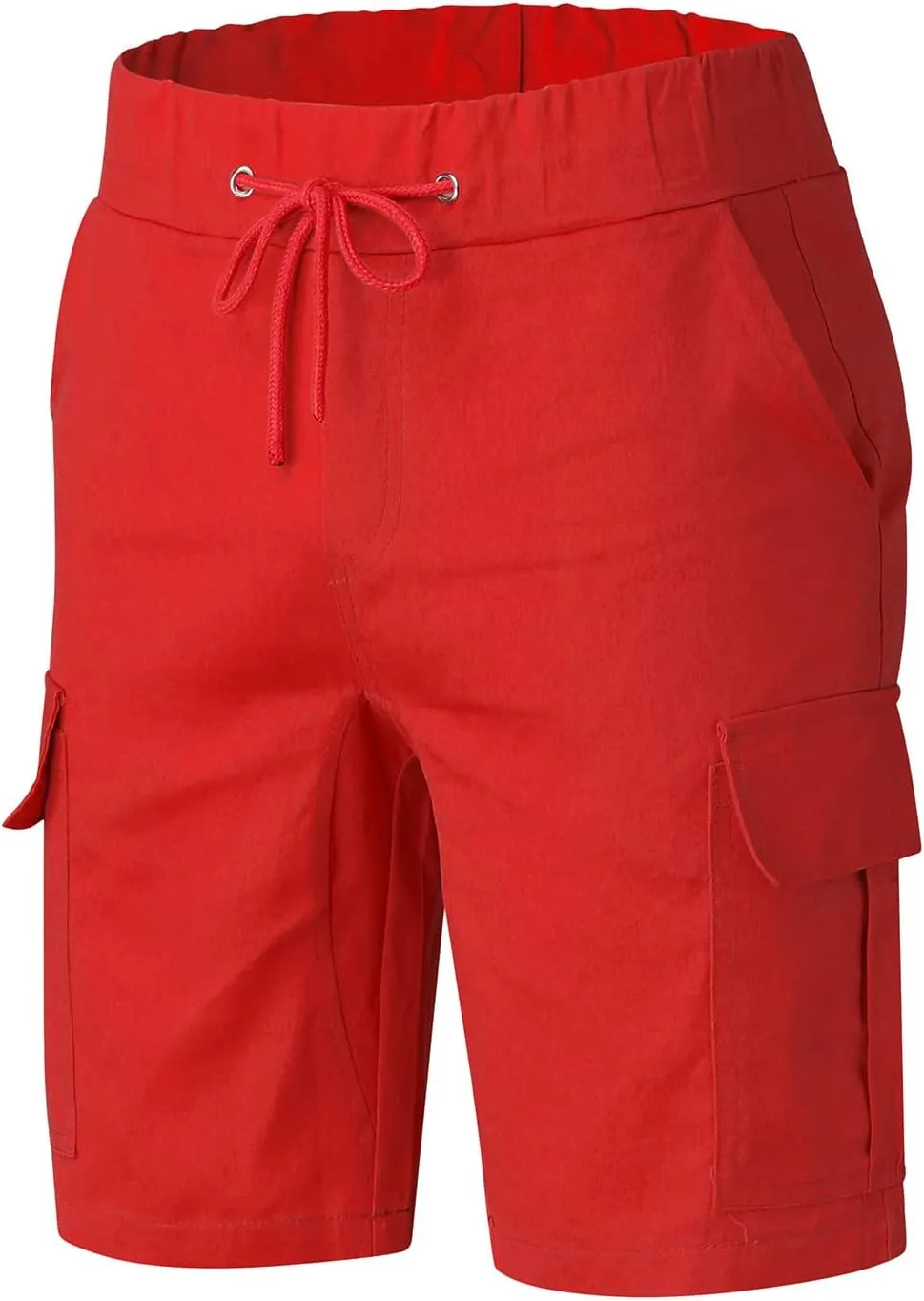 Mens Casual Shorts - Cotton Drawstring Summer Beach Stretch Twill Chino Golf Shorts Classic Shorts Casual Shorts