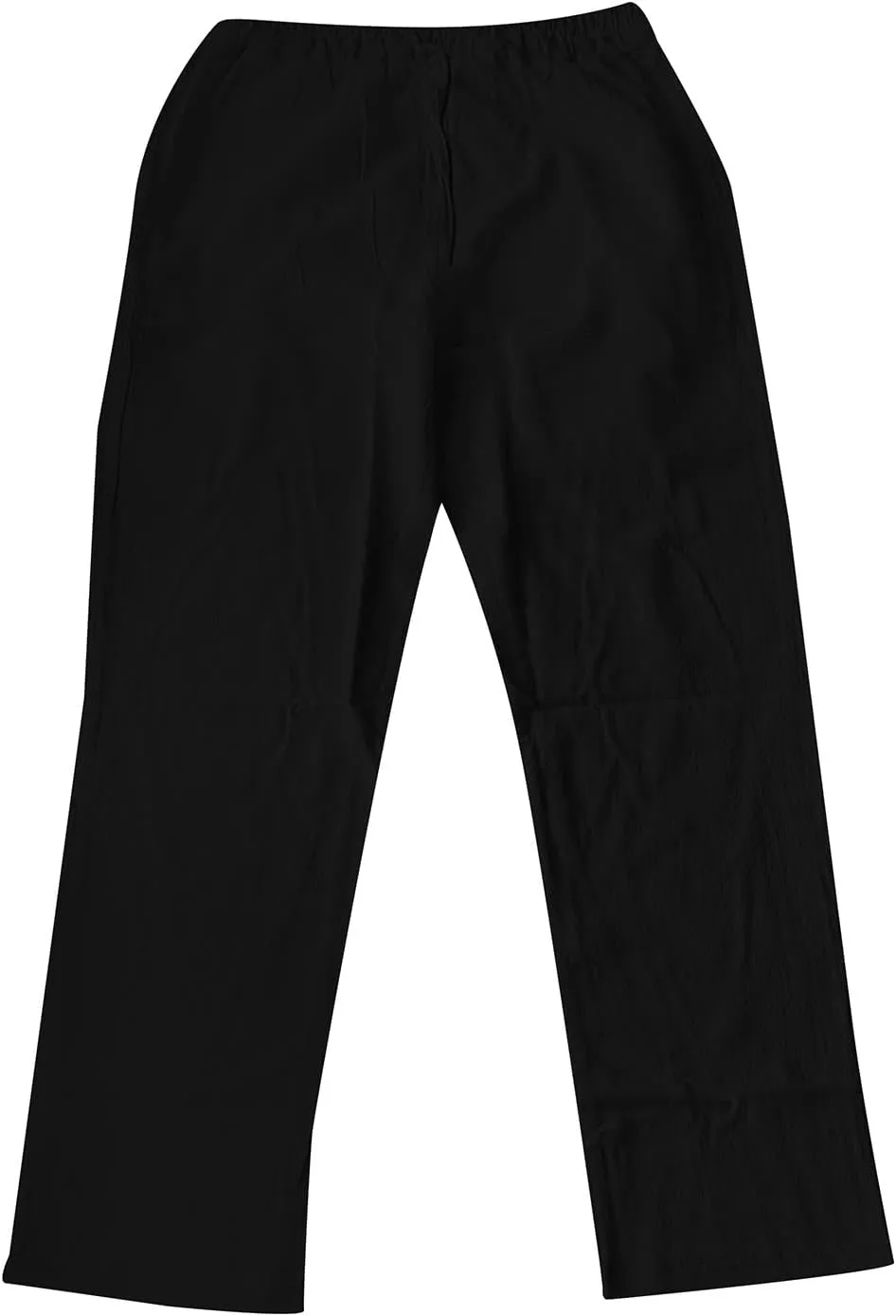 Men's Drawstring Linen Pants Beach Casual Elastic Waist Stylish Yoga Pants Summer Comfort Loose Trousers with Pockets