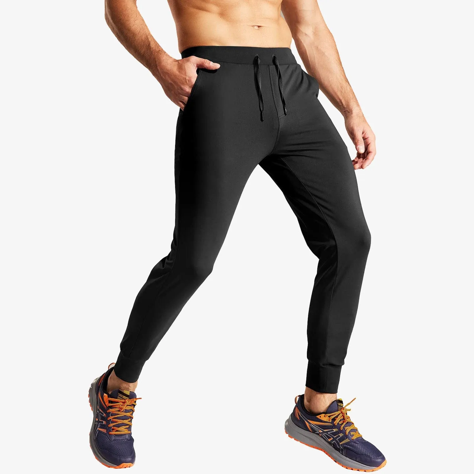 Men's Jogger Sweatpants Slim Fit Nylon Stretch Athletic Pants