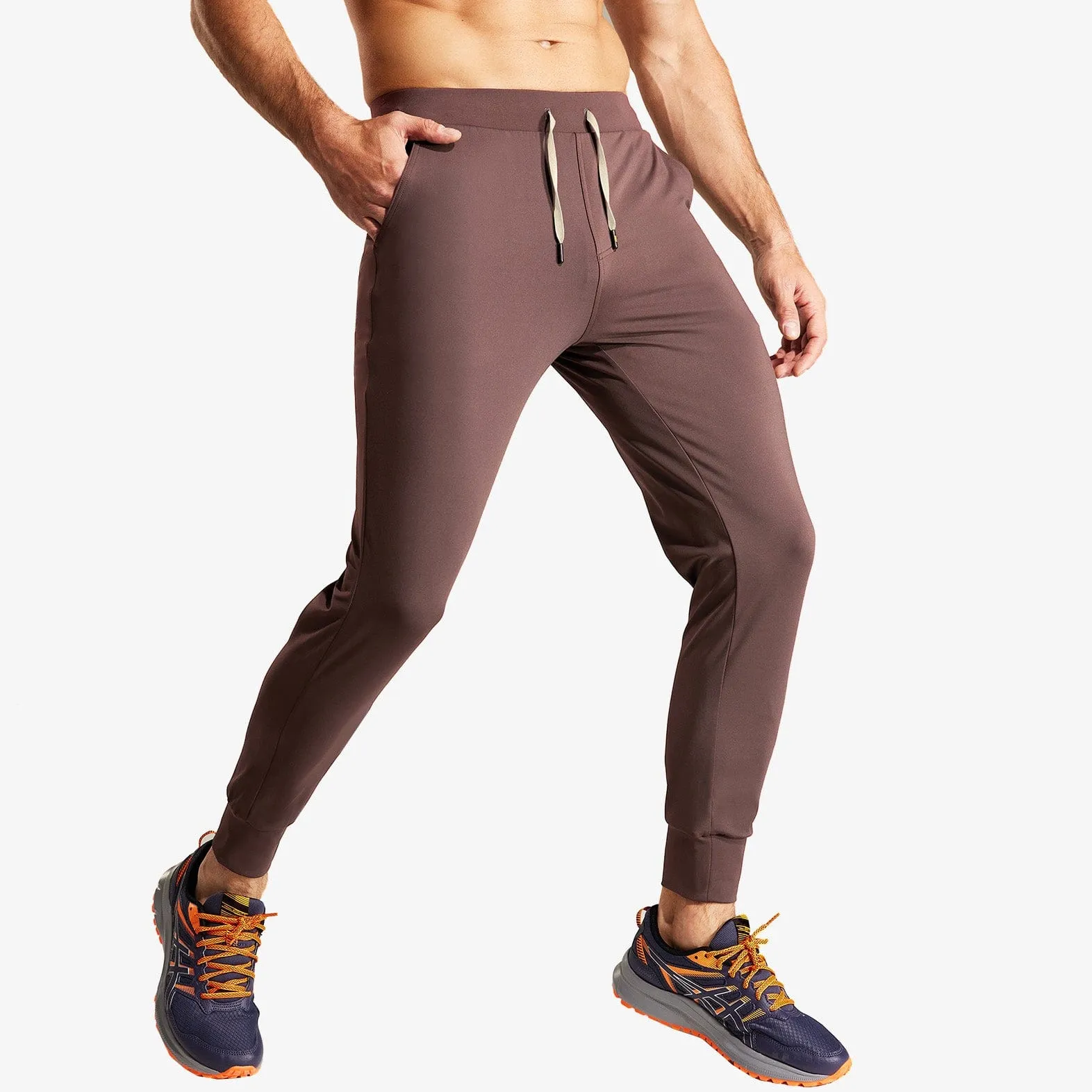 Men's Jogger Sweatpants Slim Fit Nylon Stretch Athletic Pants