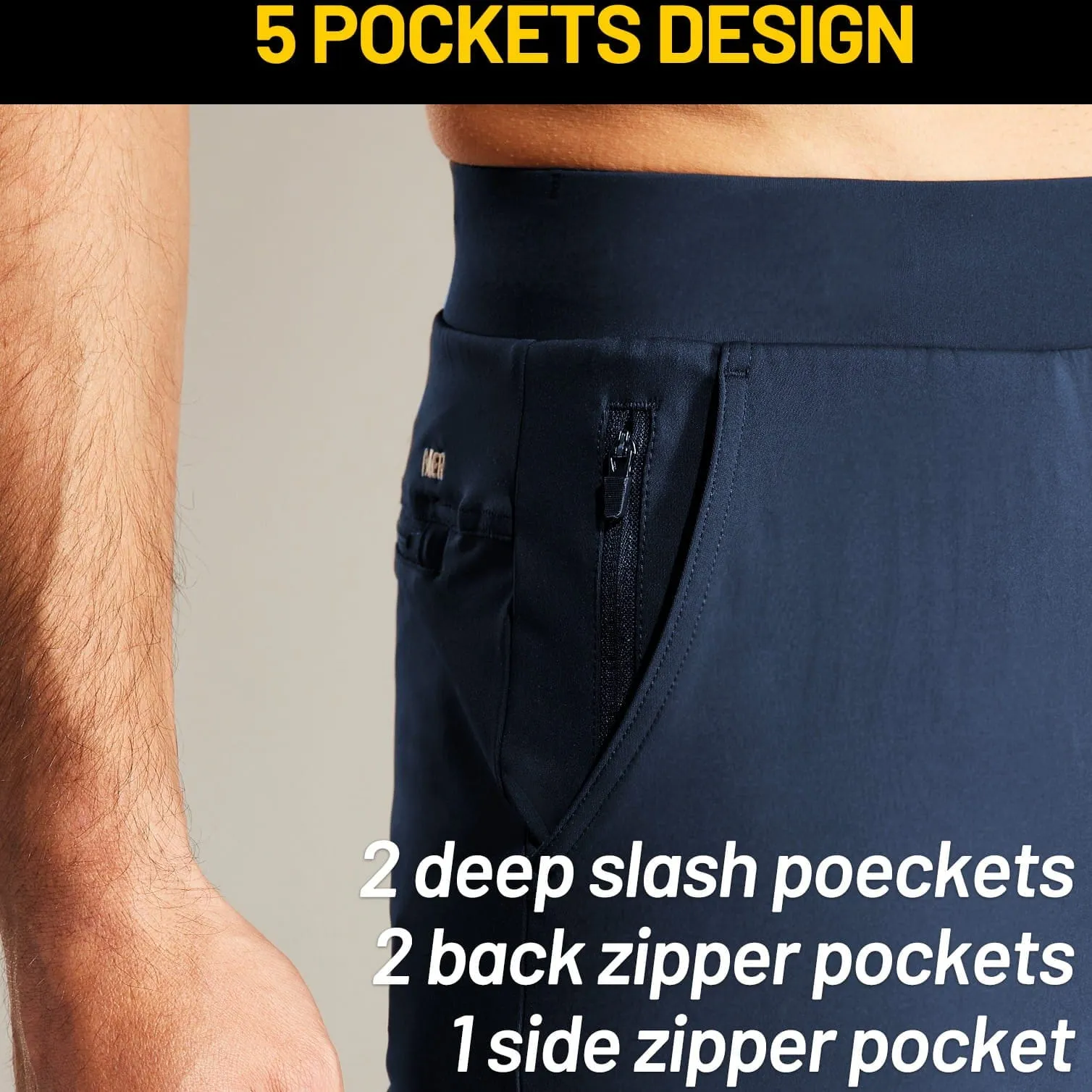 Men's Jogger Sweatpants Slim Fit Nylon Stretch Athletic Pants