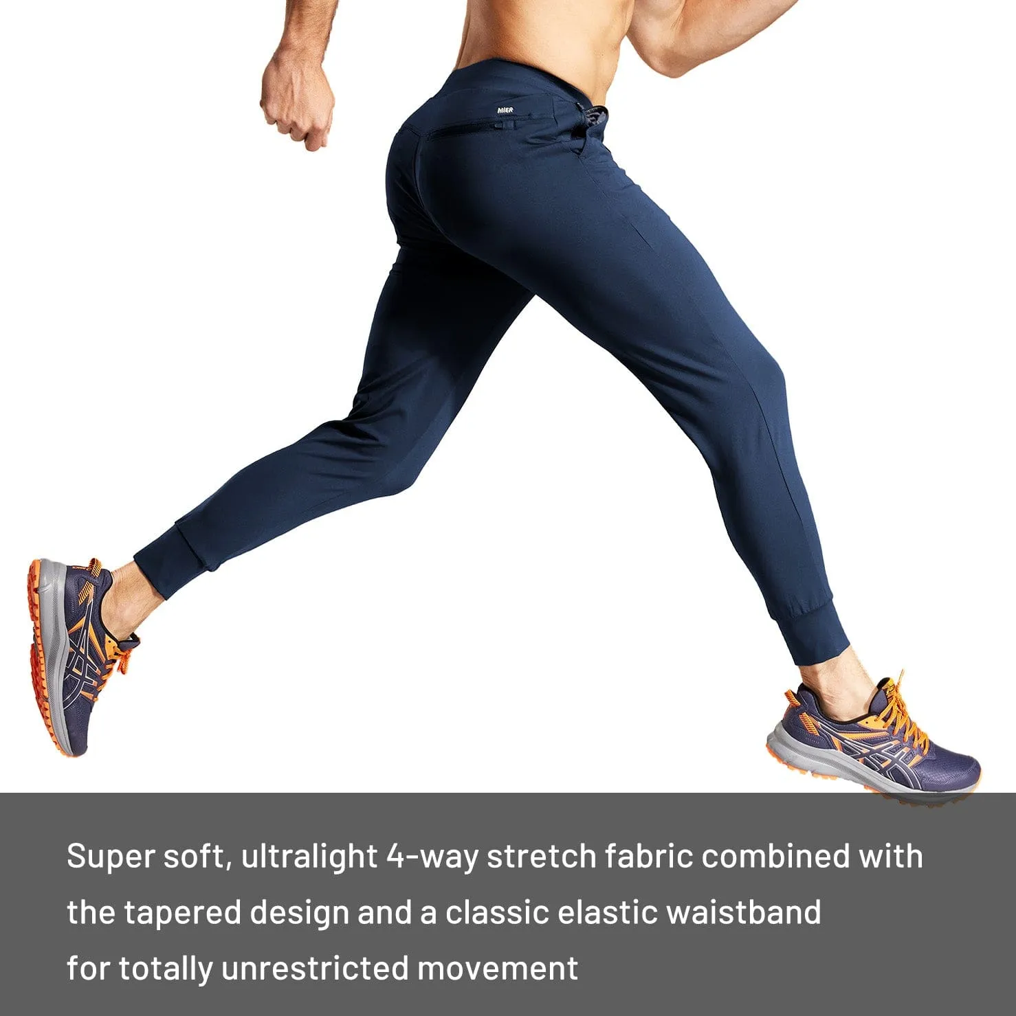 Men's Jogger Sweatpants Slim Fit Nylon Stretch Athletic Pants