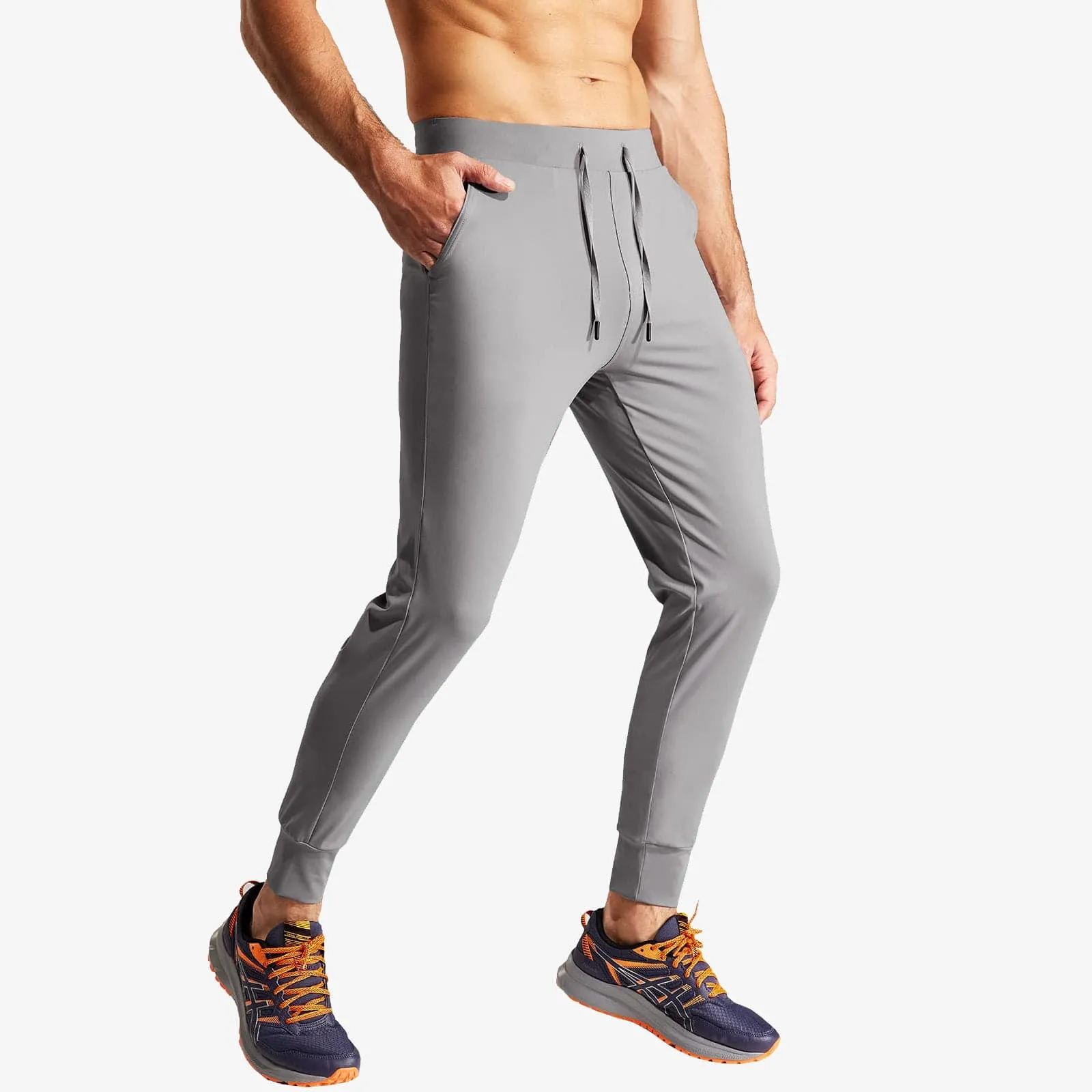 Men's Jogger Sweatpants Slim Fit Nylon Stretch Athletic Pants