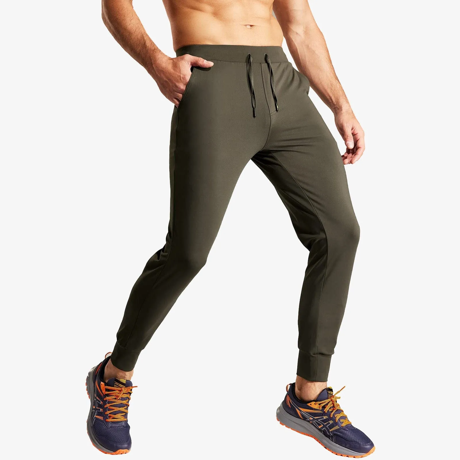 Men's Jogger Sweatpants Slim Fit Nylon Stretch Athletic Pants