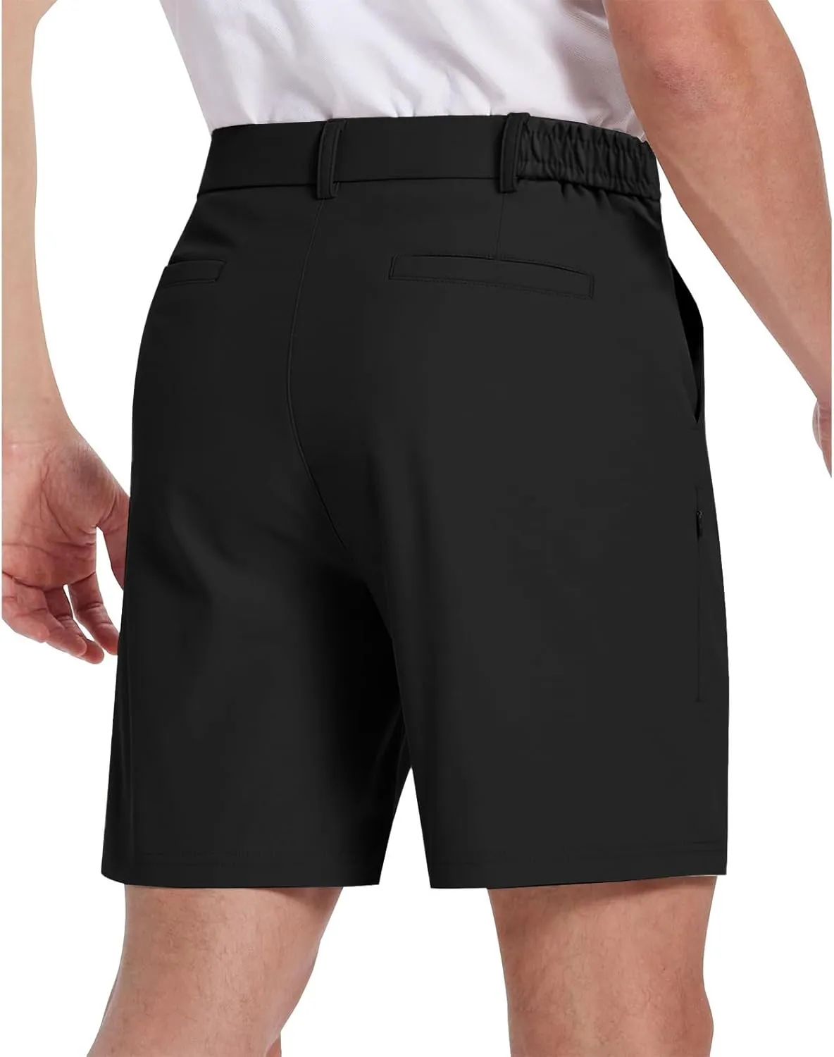 Mens Shorts Casual Bermuda Shorts Classic Fit Golf Athletic Shorts Lightweight Stretch Dress Shorts with Pockets
