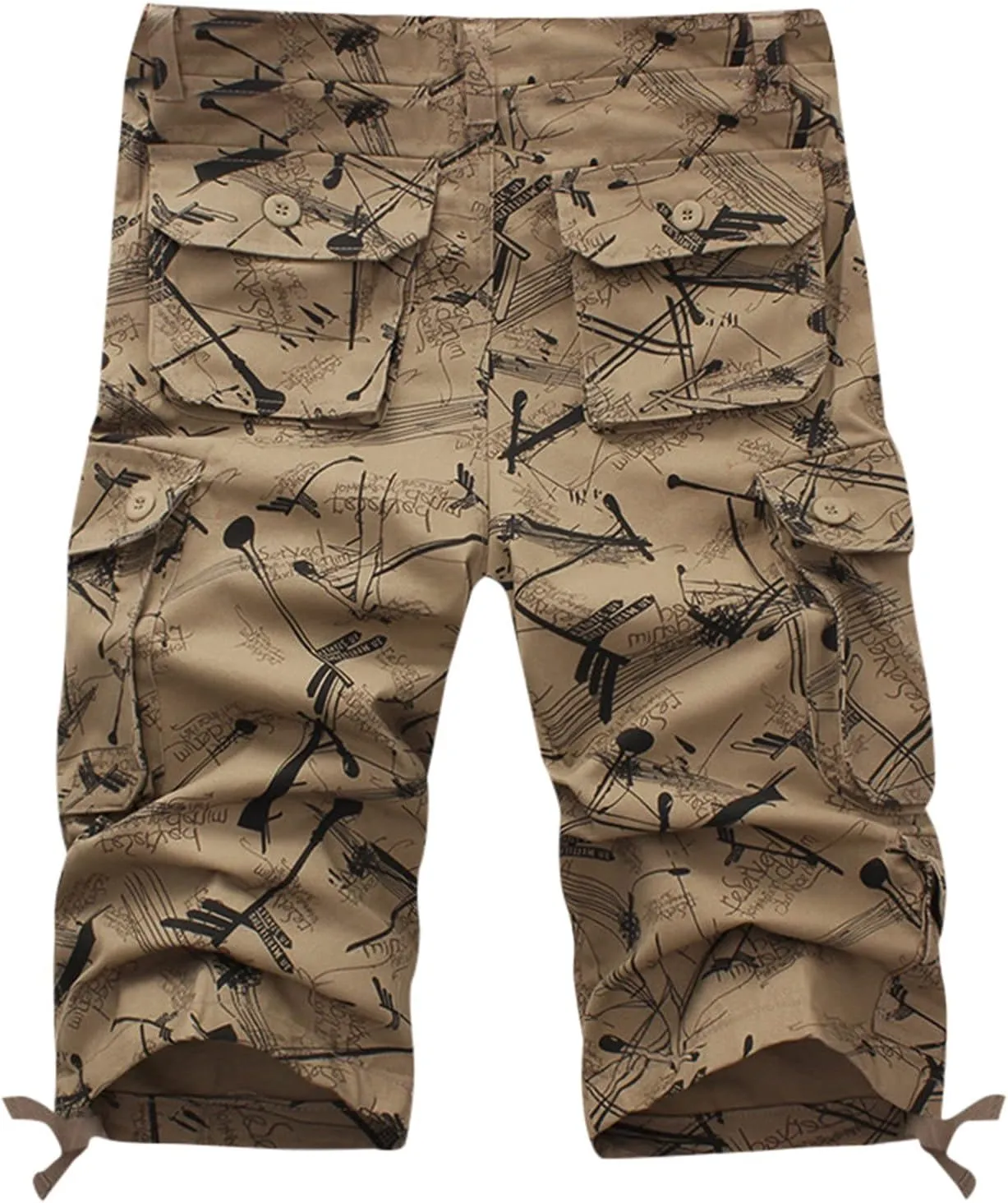 Mens Shorts Casual Big and Tall Cargo Shorts Cotton Work Shorts Multi Pocket Casual Comfort Flex Waistband Shorts