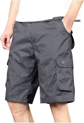 Men's Shorts Casual Cargo Shorts Relaxed Fit Casual Work Shorts Outdoor Hiking Pants with Multi Pockets