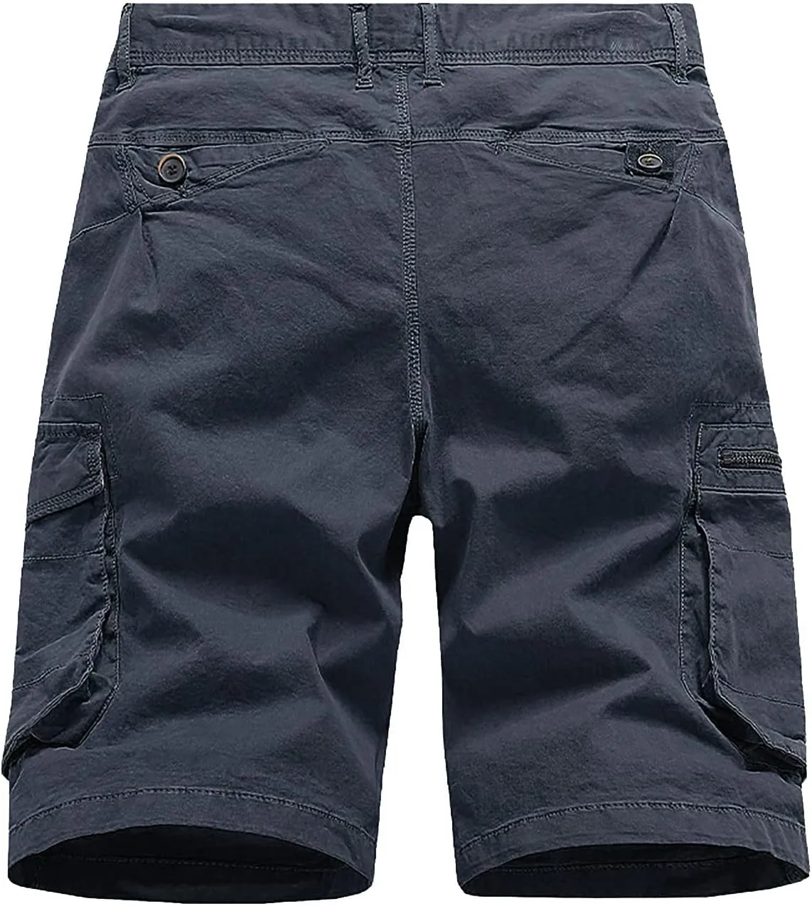 Mens Shorts Casual Men's Cotton Flat Shorts Classic-Fit Golf Shorts Casual Hiking Cargo Shorts with Zipper Pockets