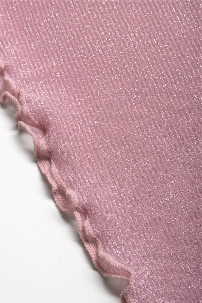 Mesh Swim Coverup Skirt Light Pink