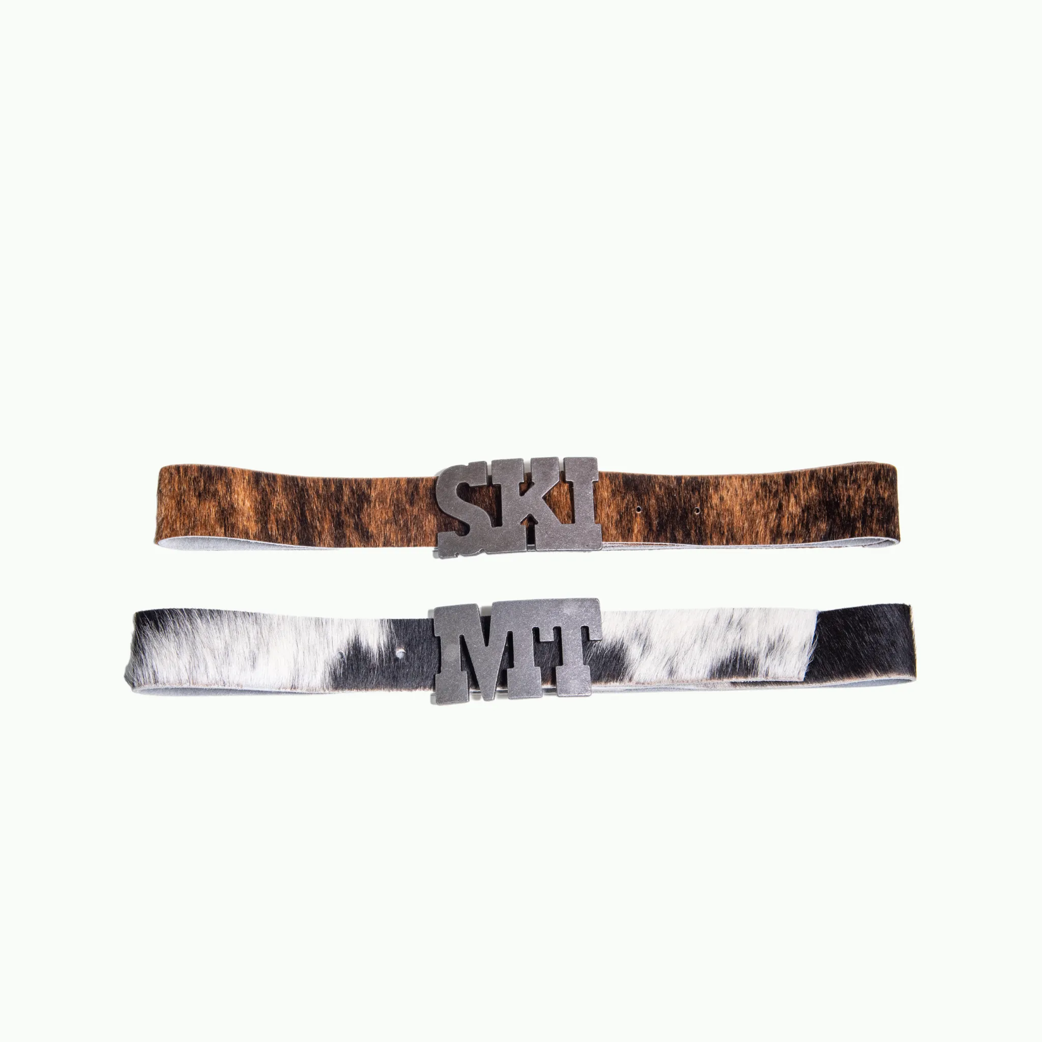 MT Buckle and Leather Belt - Montana Belts