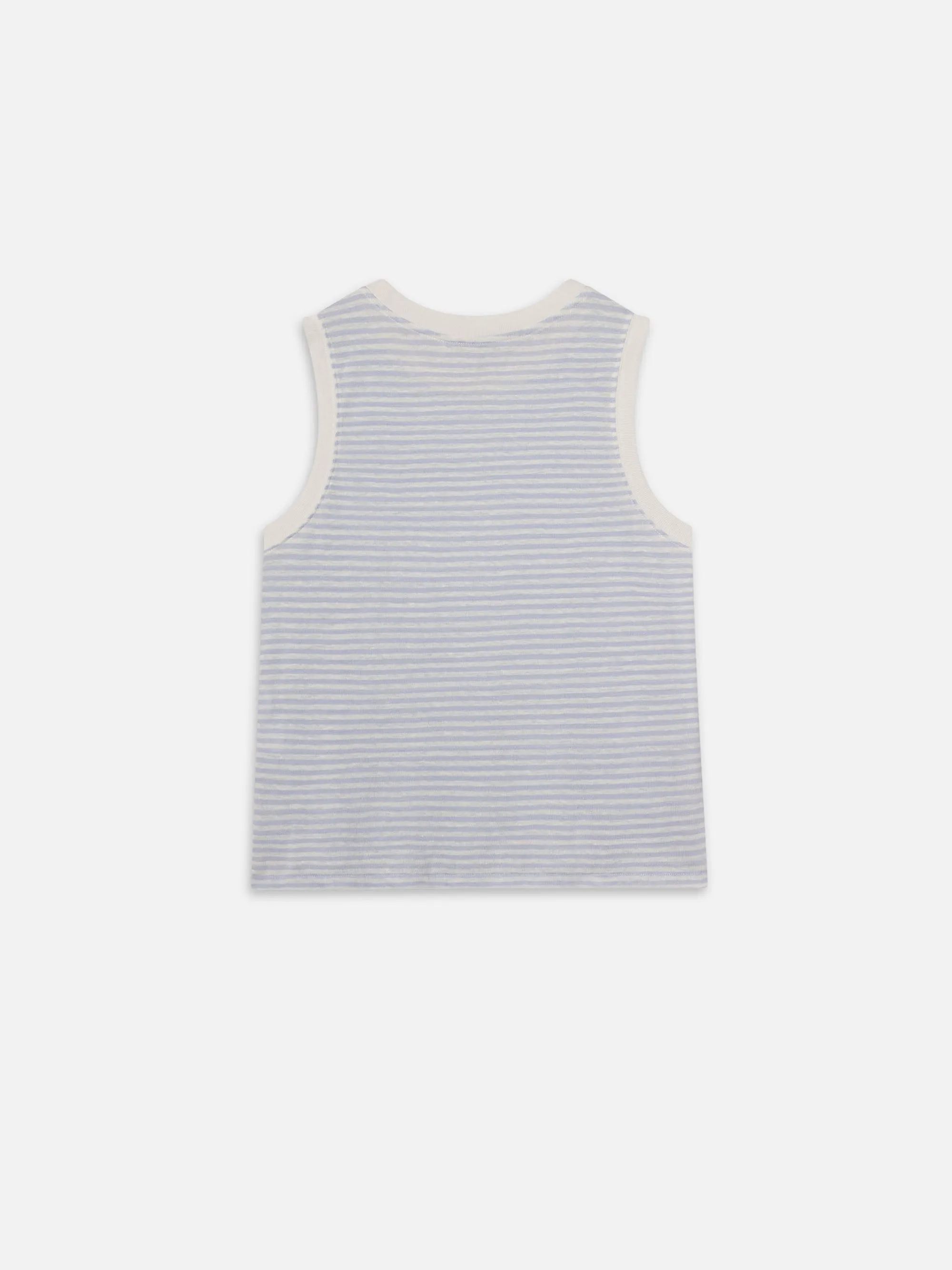Muscle Crew Tee -- Light Chambray Multi