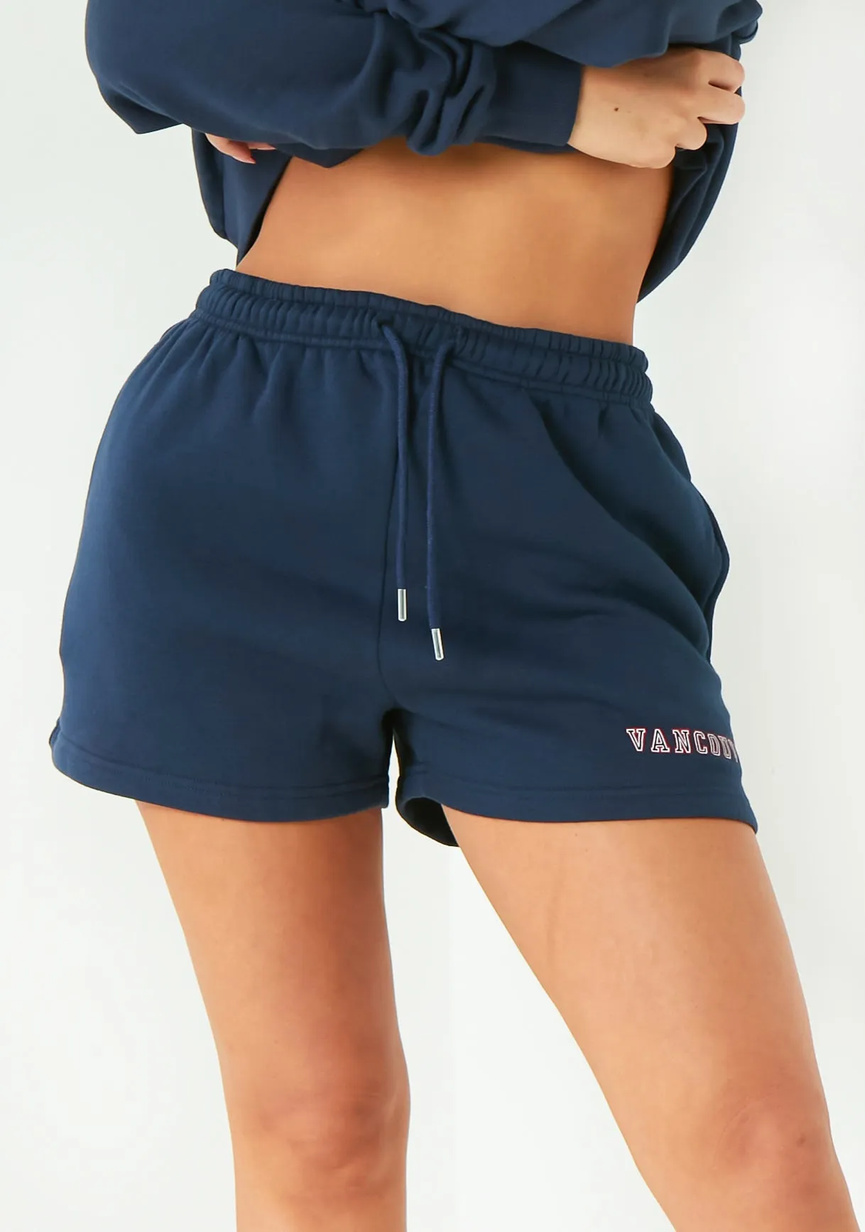 Nadia Navy Sweater Shorts