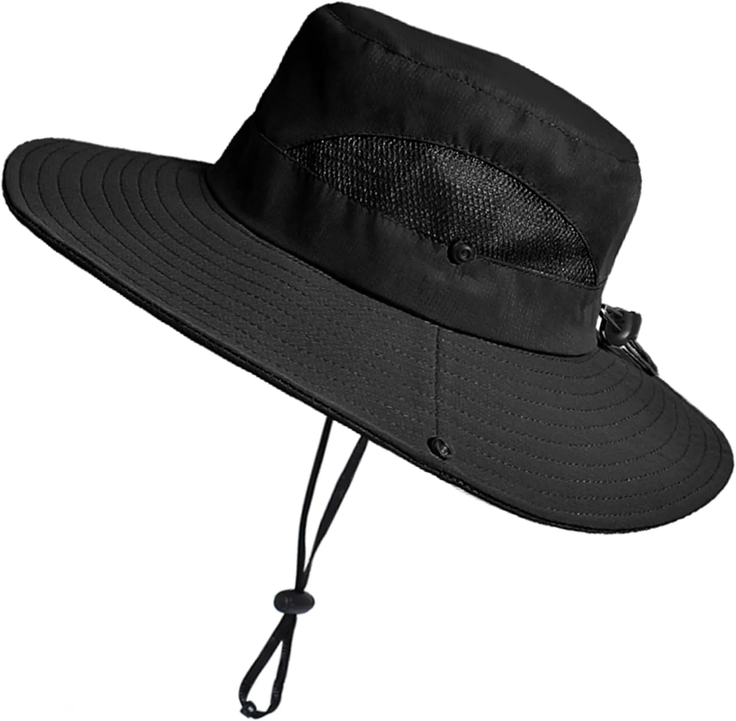 Outdoor Wide-Brim Sun Hat Men Women Sun Protection with Breathable Mesh - Bucket Hat for Fishing, Beach, Hiking, and Travel