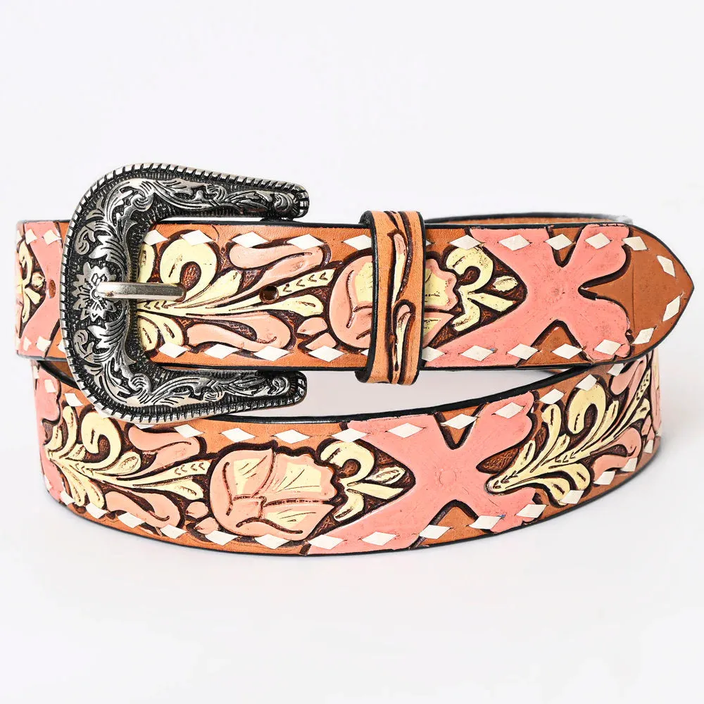 Peaches Hand Tooled Leather Belt