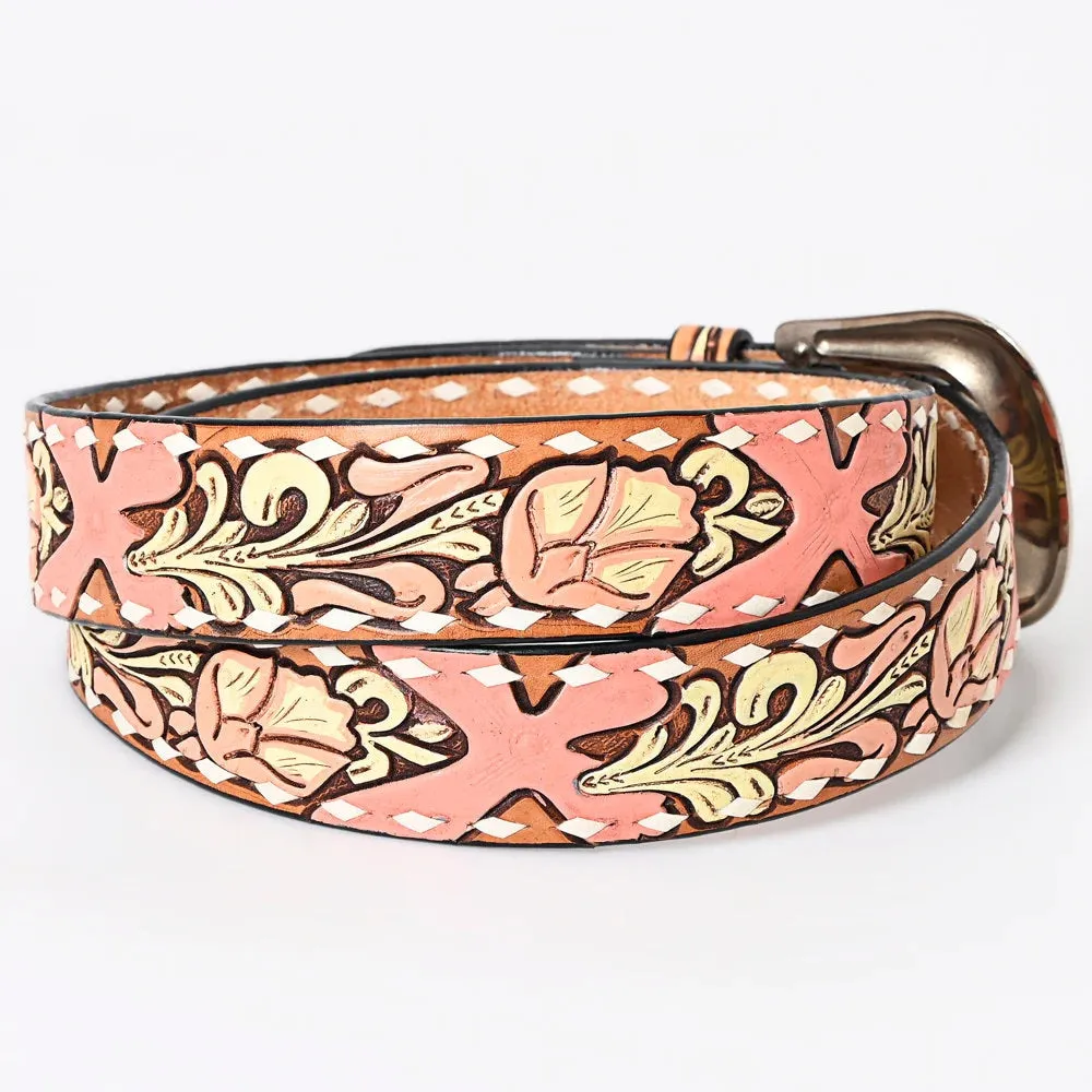 Peaches Hand Tooled Leather Belt