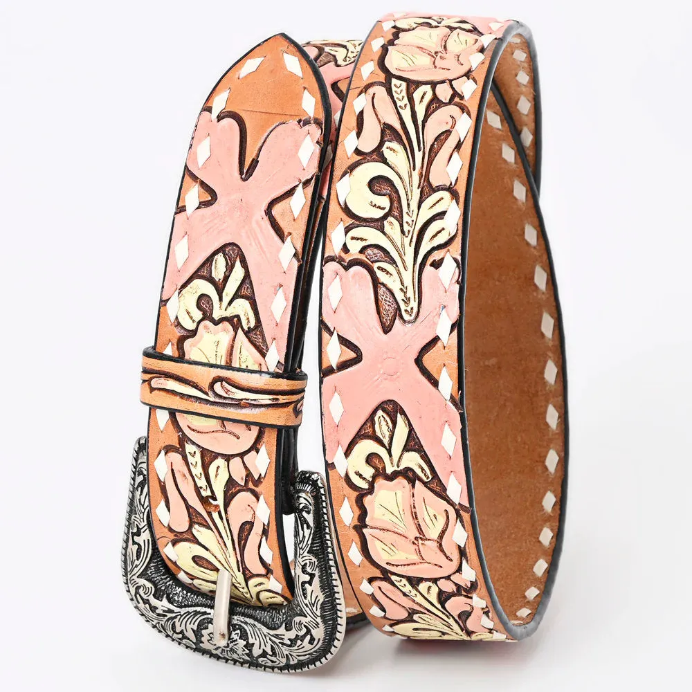 Peaches Hand Tooled Leather Belt