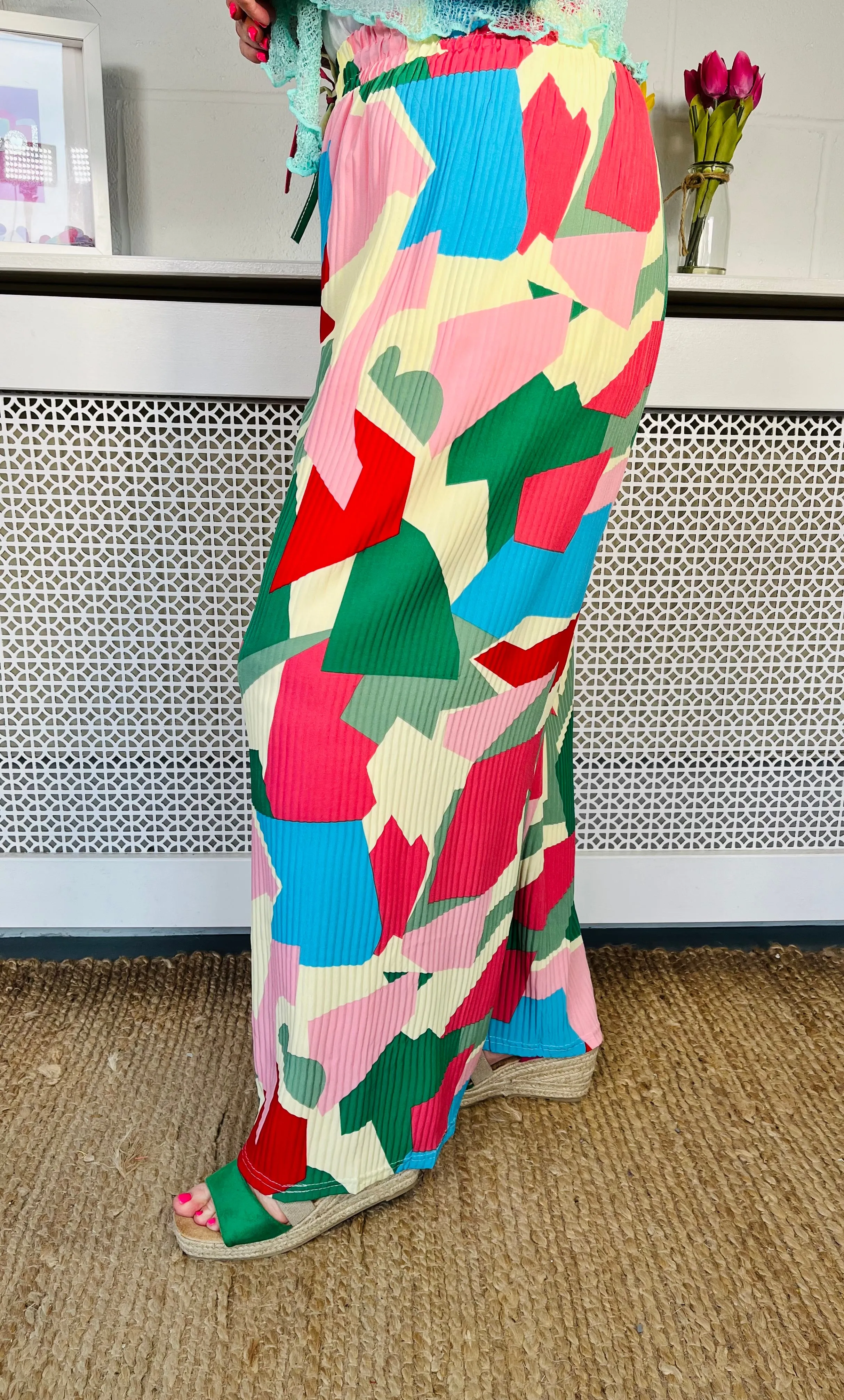 Piper Wide Leg Trousers - Baby Pink