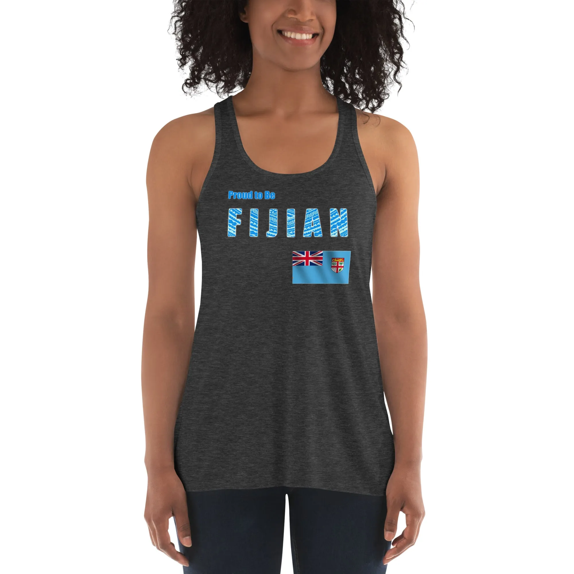 Proud to Be Fijian Women's Flowy Racerback Tank