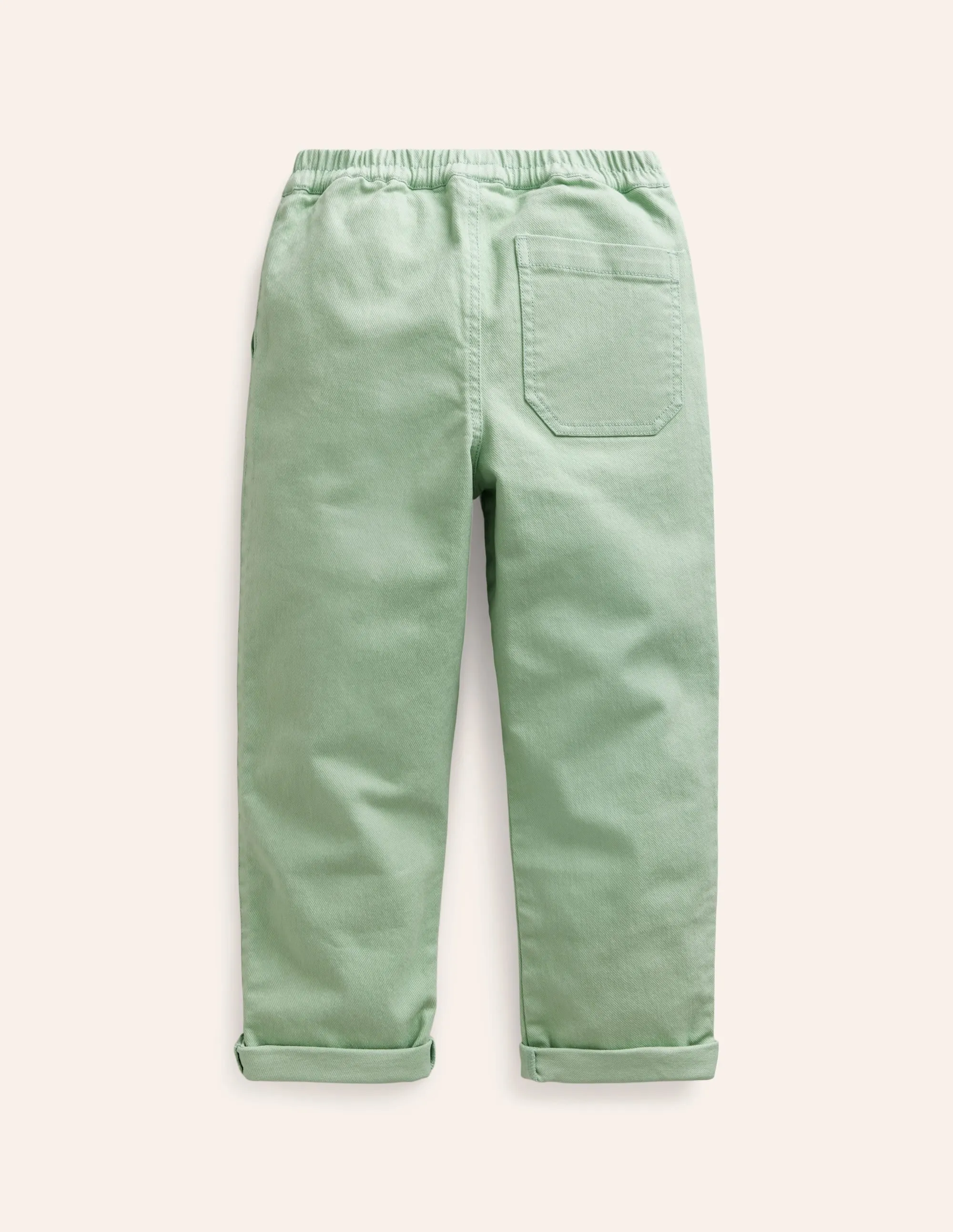 Pull-on Trouser-Aloe Green Embroidery