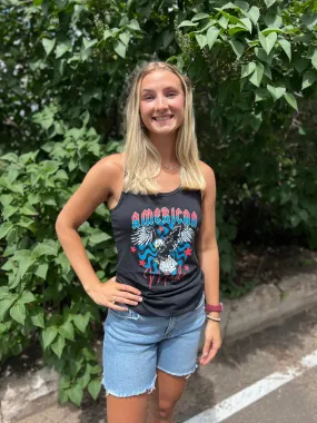 "American Made" Eagle USA Graphic Racerback Tank Top