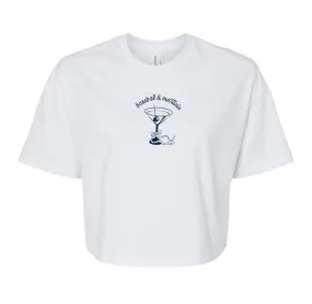 "Baseball & Martinis" Oversized White T-Shirt