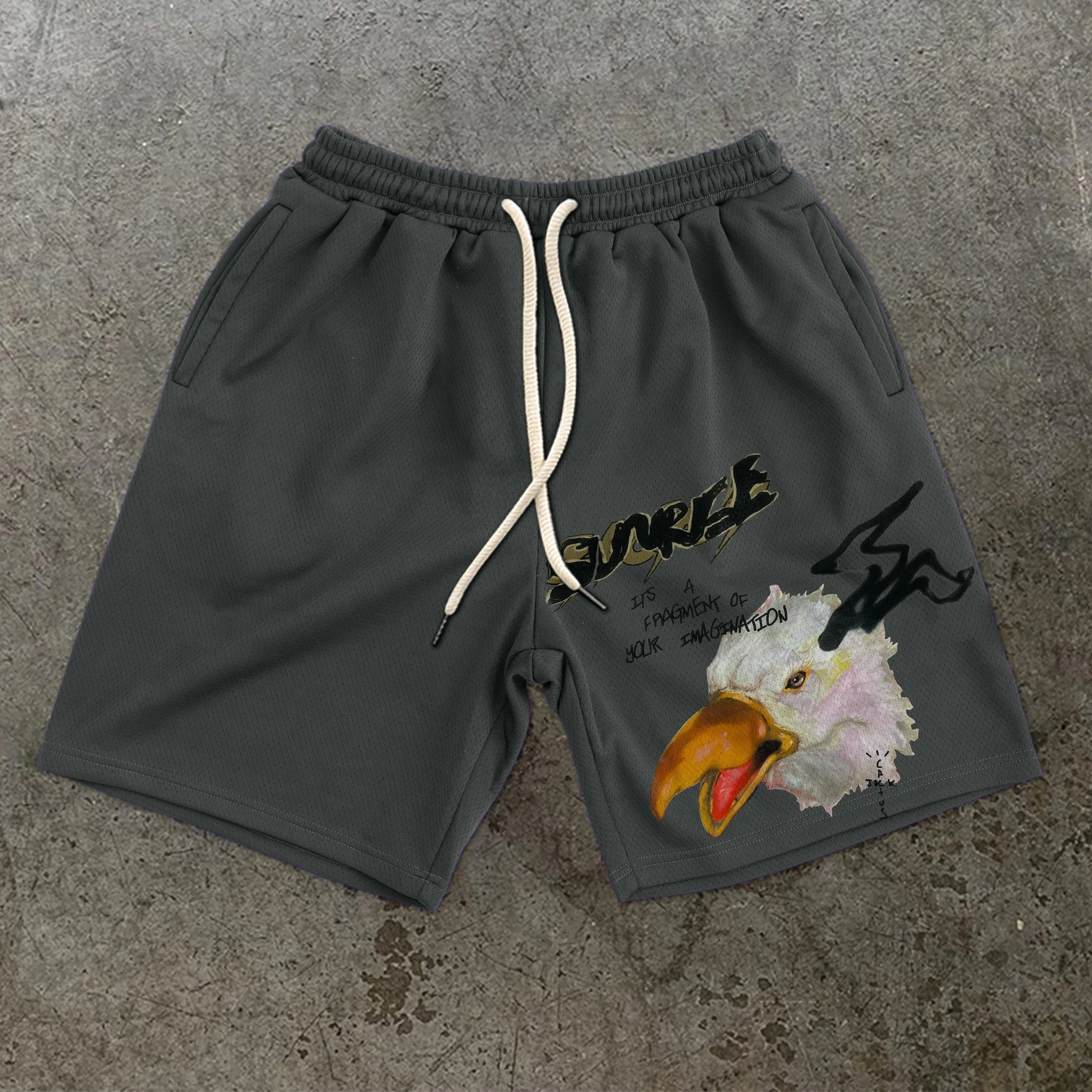 Retro casual fashion street personality shorts